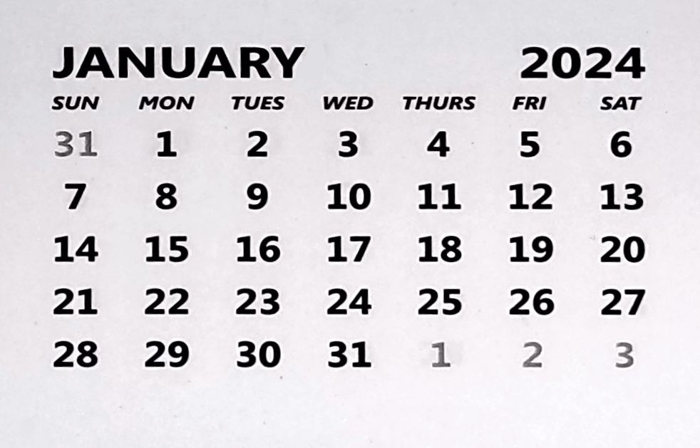 Creek Bank Creations Calendar Tabs 2024 Calendar Tabs, Card Pocket die